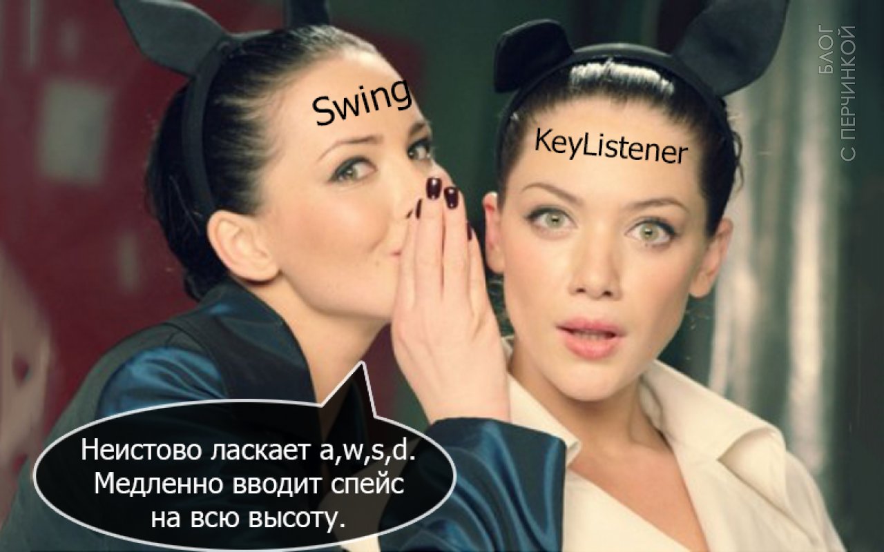 Swing KeyListener, слушаем нажатия клавиш